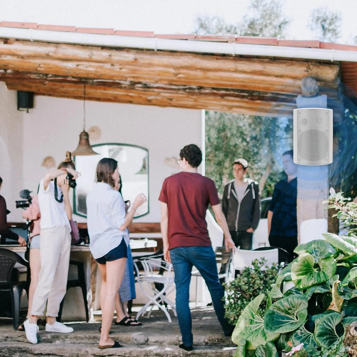 Herdio Outdoor Wired Waterproof Wall Mount Speakers Pair 400W