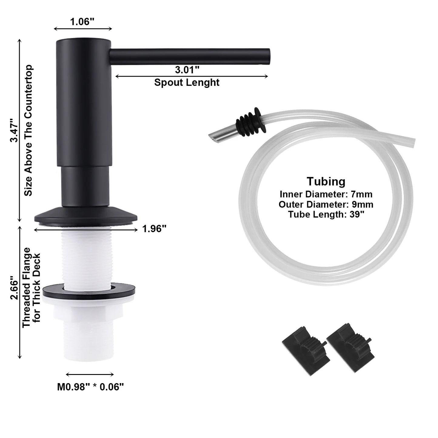 Samodra Liquid Soap Dispenser With Extension Tube Kit