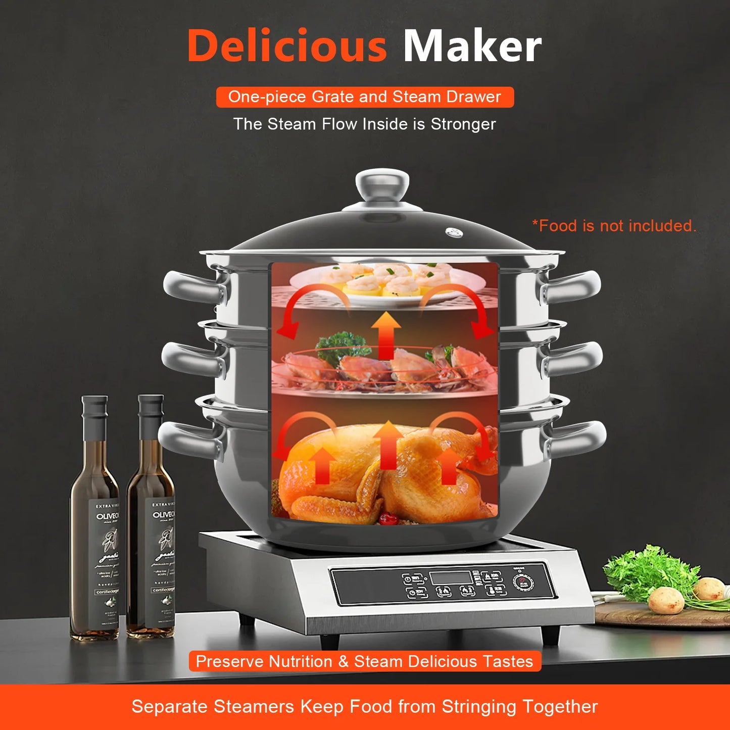 Your Humble Home Goods Multifunction 3-Tier Steam Cooker