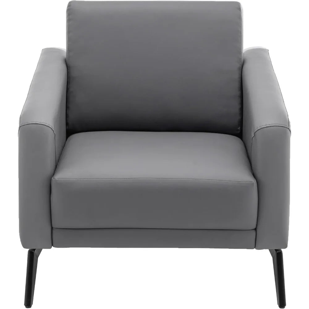 Leather Contemporary Chair For Compact Living Spaces Nooks