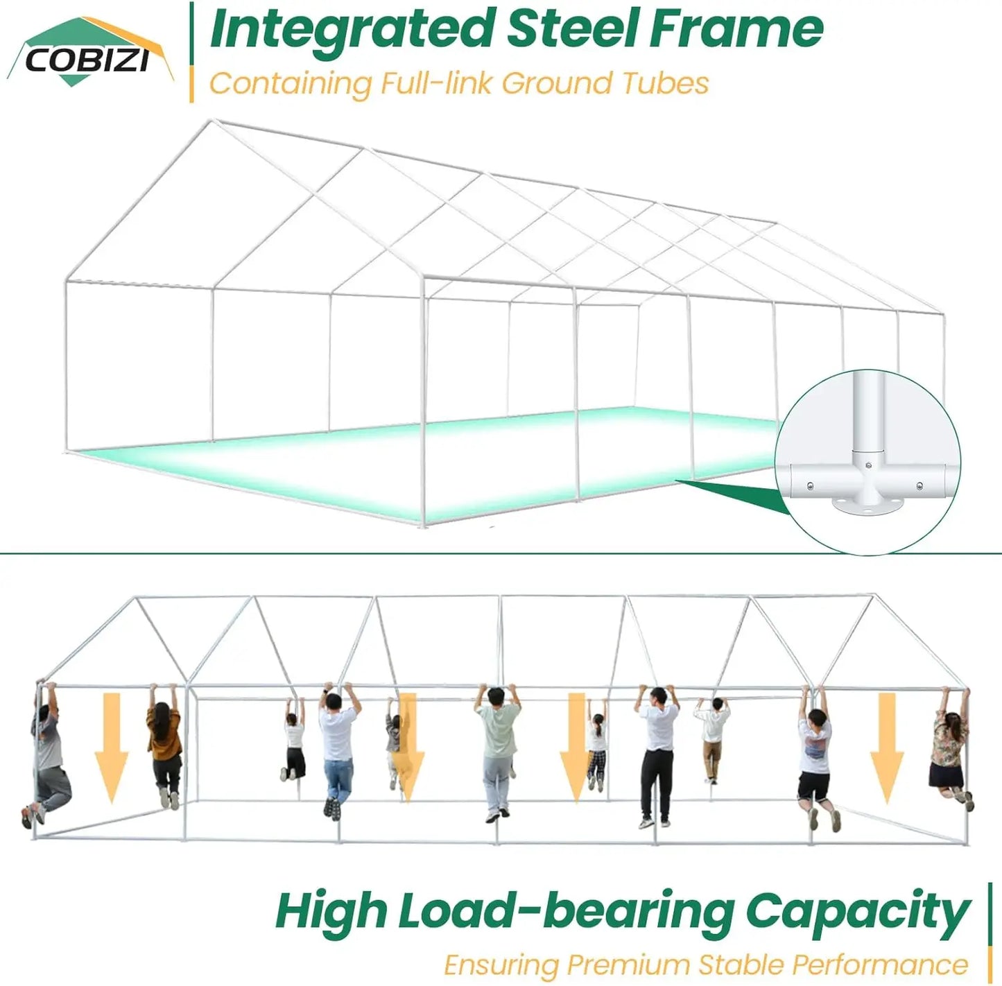 Heavy Duty Galvanized Party Tent With Removable Sidewalls