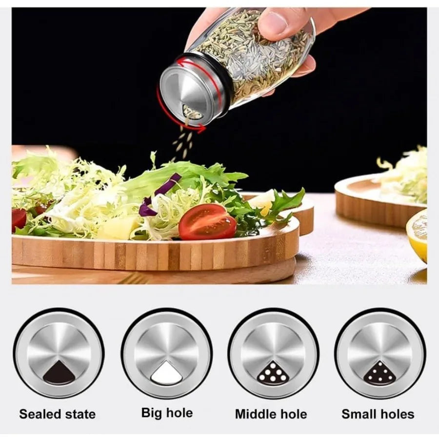 Rotating Spice Rack For 12 Glass Jars Countertop Organize