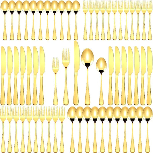 Stainless Steel Flatware Set For 60 Guests 300-Piece Premium Utensils