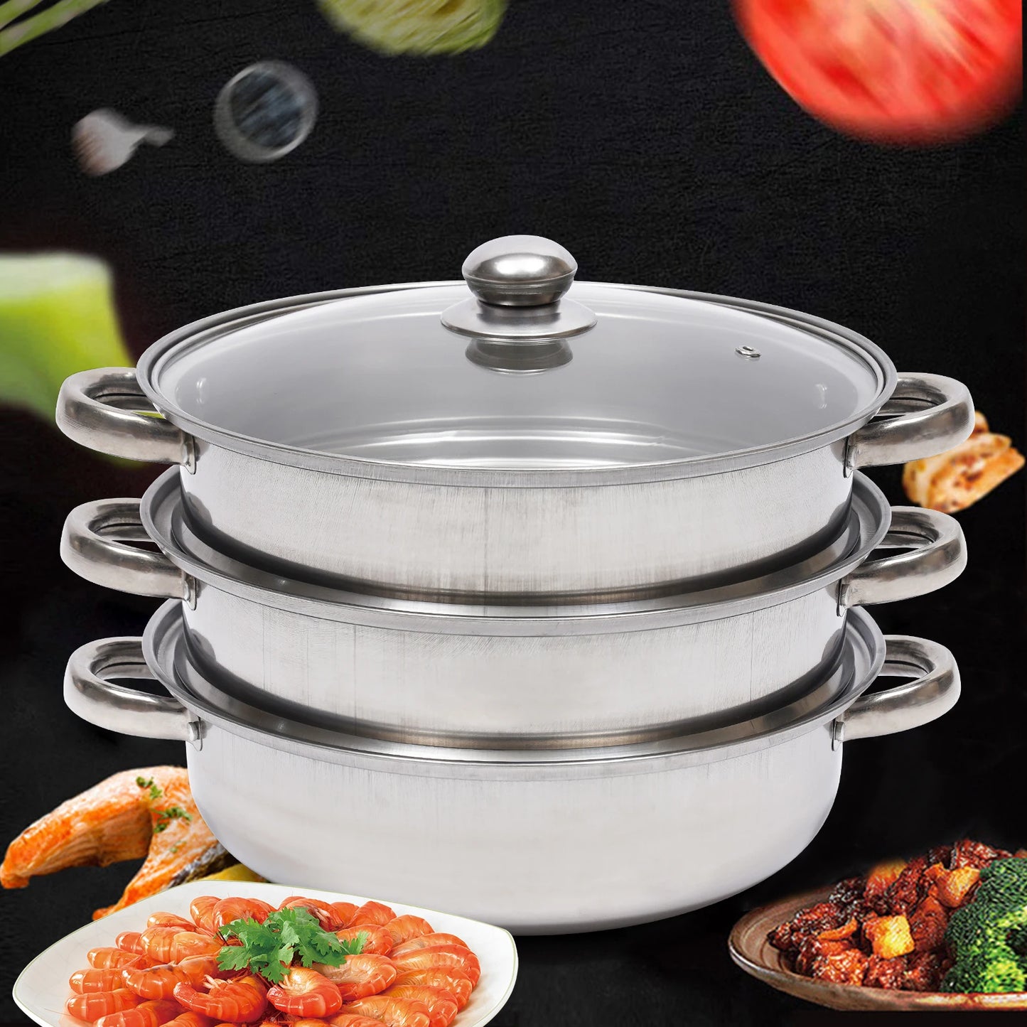 Your Humble Home Goods Multifunction 3-Tier Steam Cooker