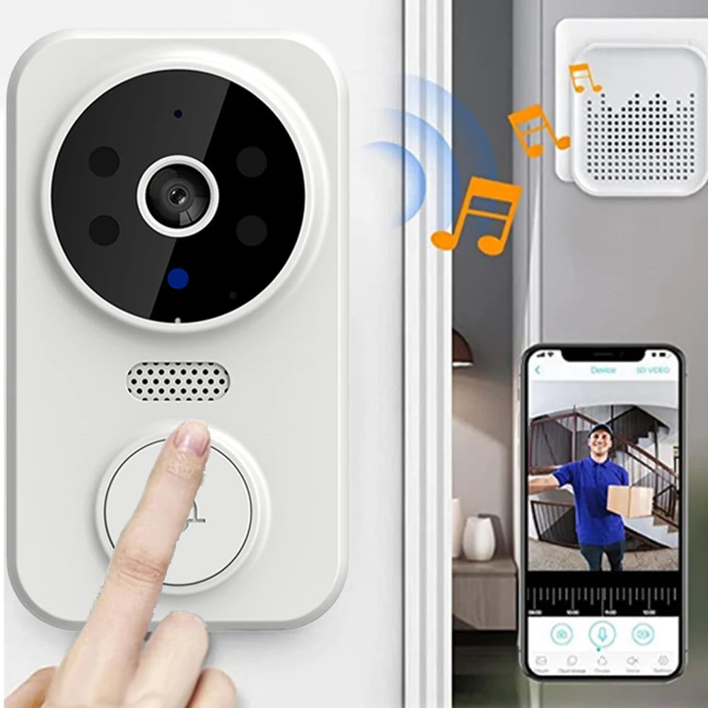 WiFi Smart Doorbell Camera With Two-Way Audio And NightVisionHDWithRemoteAccessAndMobileAlerts