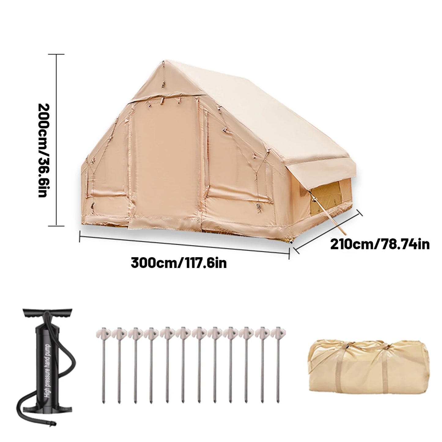 Your Humble Home Goods Inflatable Camping Tent Self Supporting Blow Up Easy Setup Waterproof Windproof
