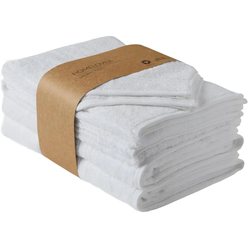 PremiumUltraPlush Organic Cotton 4-Piece BathTowel Set 500GSMAbsorbent TurkishHotelQuality