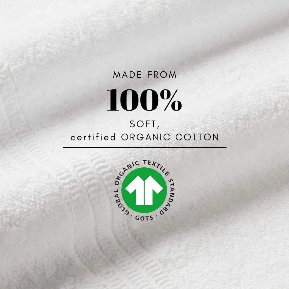PremiumUltraPlush Organic Cotton 4-Piece BathTowel Set 500GSMAbsorbent TurkishHotelQuality