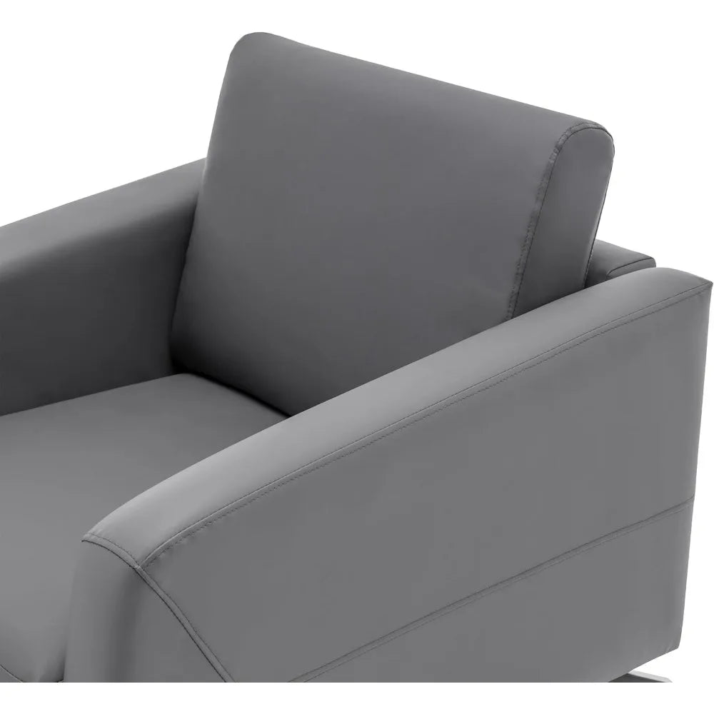 Leather Contemporary Chair For Compact Living Spaces Nooks