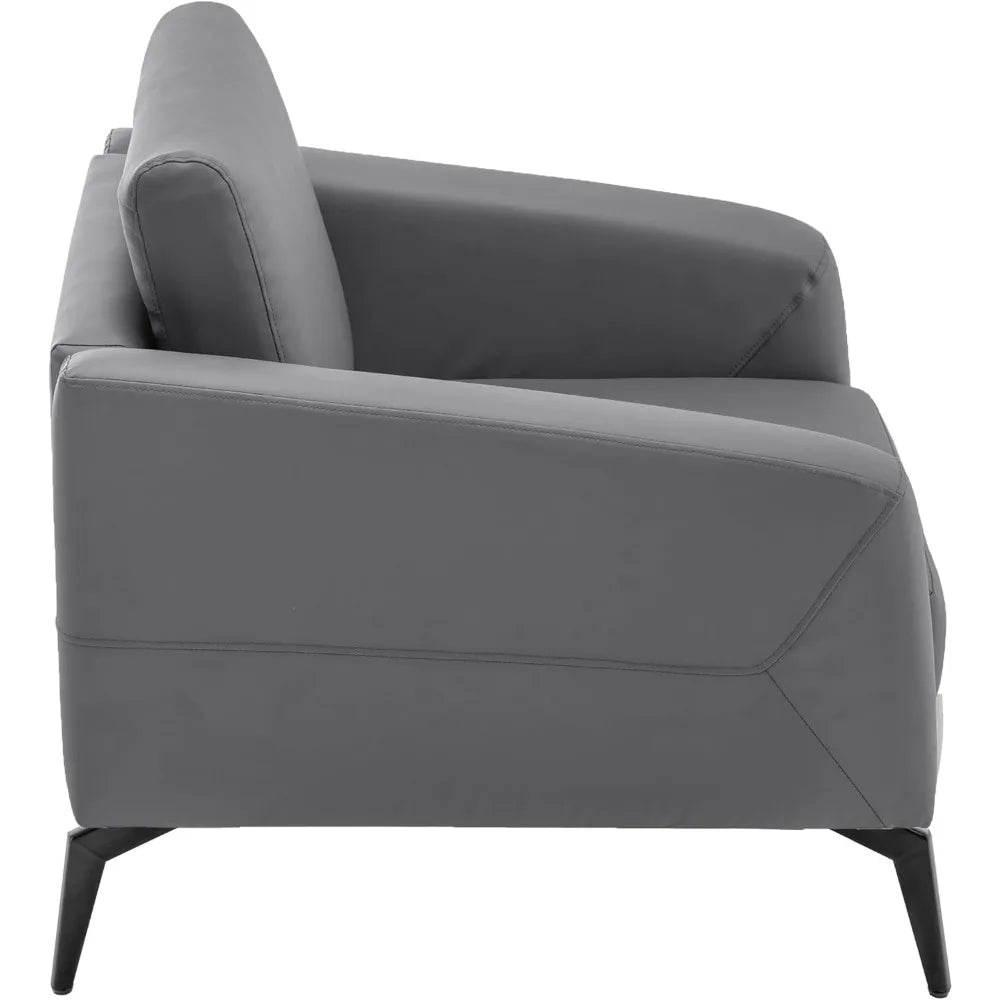 Leather Contemporary Chair For Compact Living Spaces Nooks