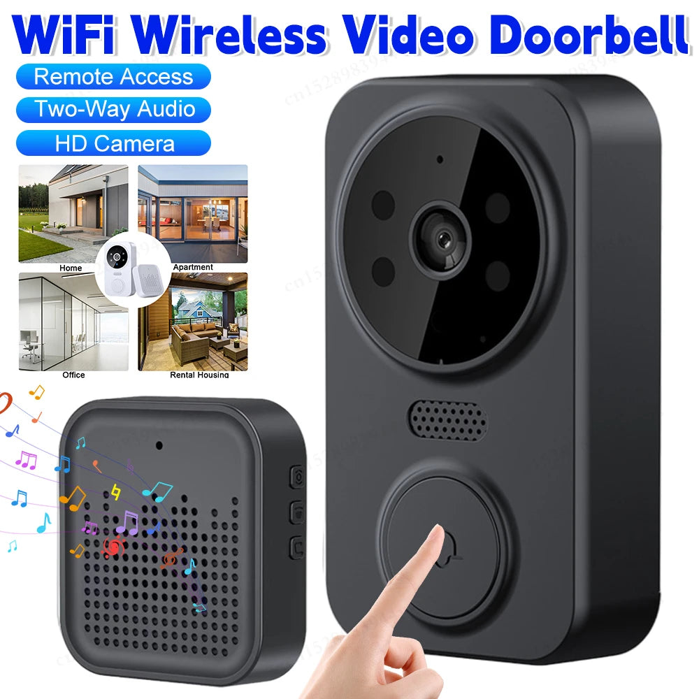 WiFi Smart Doorbell Camera With Two-Way Audio And NightVisionHDWithRemoteAccessAndMobileAlerts
