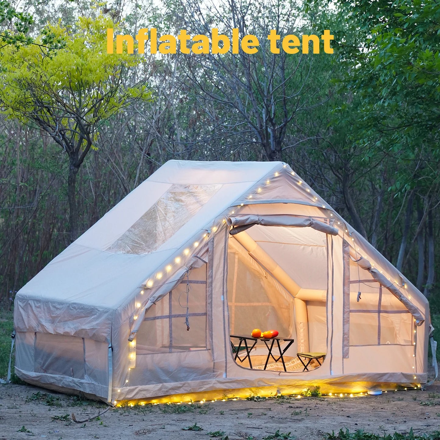 Your Humble Home Goods Inflatable Camping Tent Self Supporting Blow Up Easy Setup Waterproof Windproof